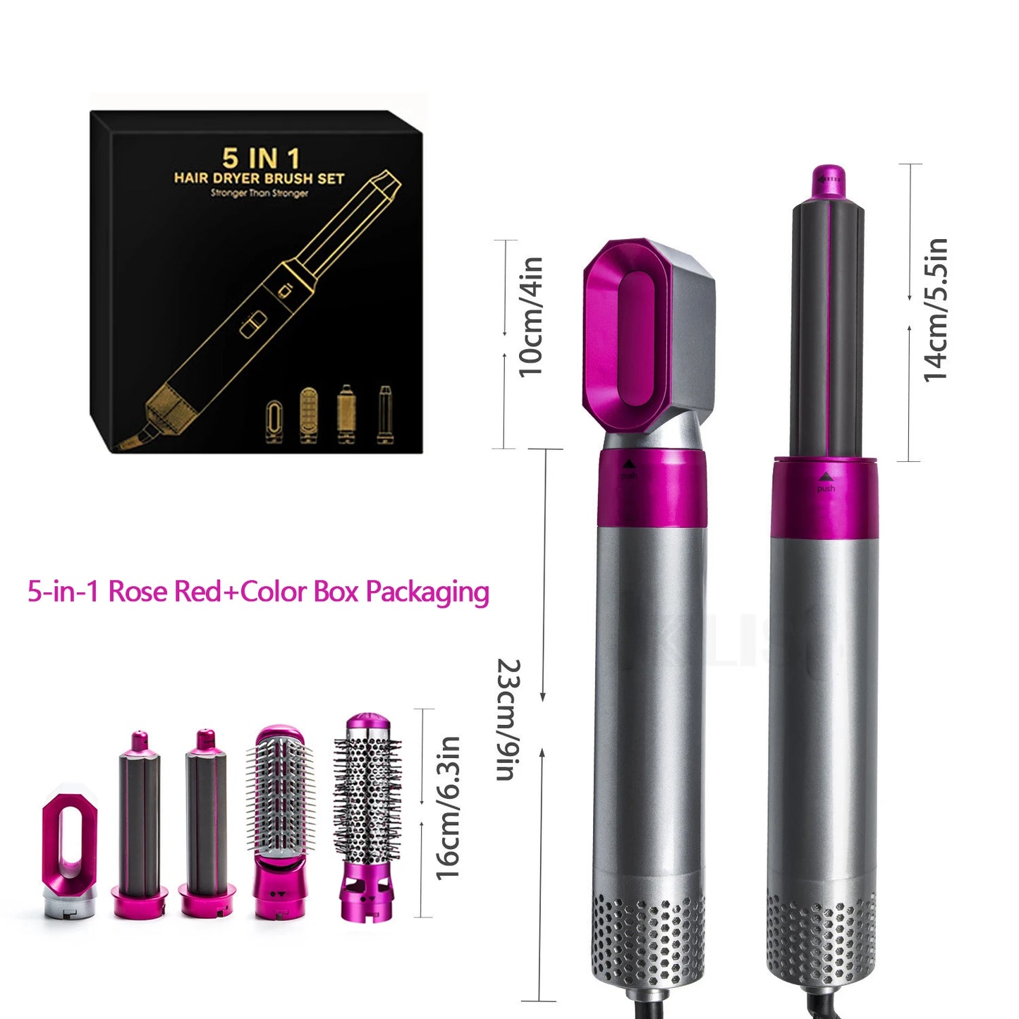 Professional 5 in 1 Hair Dryer Hot Air Comb Curler for Dyson Airwrap Hair Dryer Styling Tool Hair Straightener Hairdressing Tool